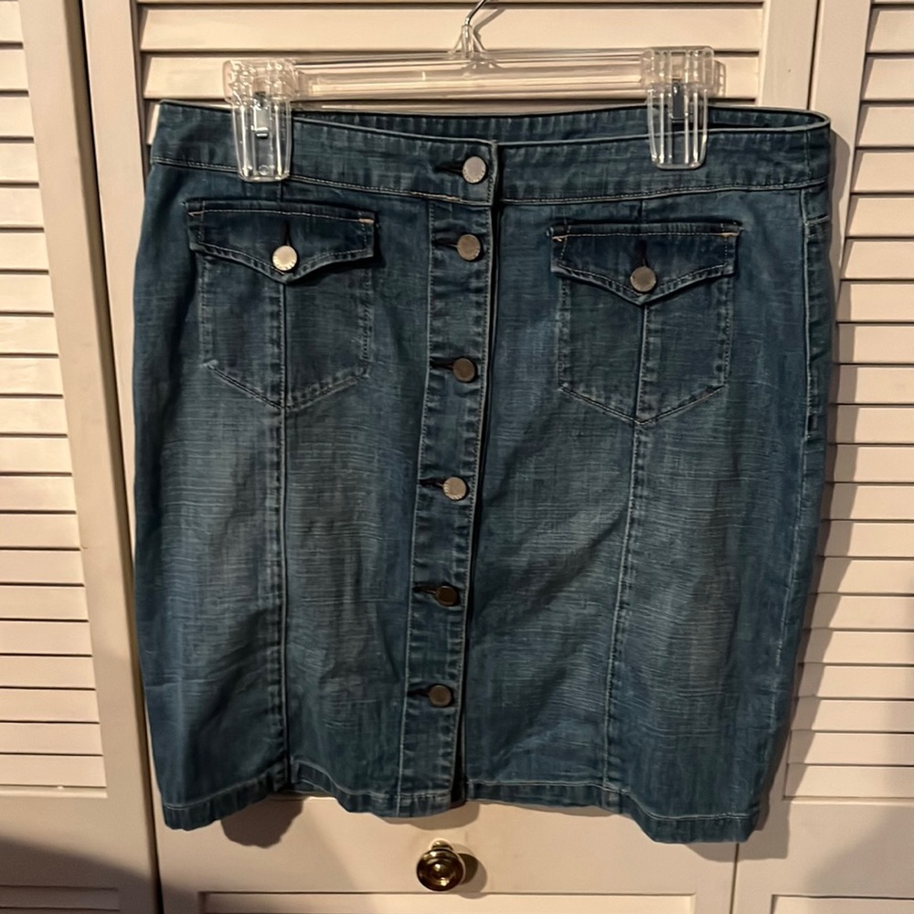 Brand new All Saints button down denim skirt. No tags.